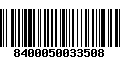 Código de Barras 8400050033508