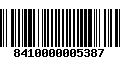 Código de Barras 8410000005387