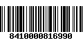 Código de Barras 8410000816990