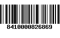 Código de Barras 8410000826869