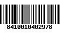 Código de Barras 8410010402978