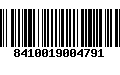 Código de Barras 8410019004791