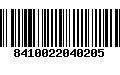 Código de Barras 8410022040205