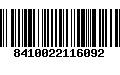 Código de Barras 8410022116092