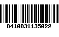 Código de Barras 8410031135022