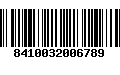 Código de Barras 8410032006789