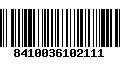 Código de Barras 8410036102111