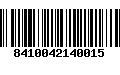 Código de Barras 8410042140015