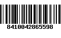 Código de Barras 8410042865598