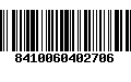 Código de Barras 8410060402706