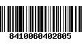 Código de Barras 8410060402805