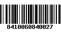 Código de Barras 8410060840027