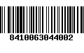 Código de Barras 8410063044002