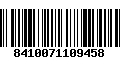 Código de Barras 8410071109458