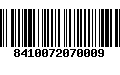 Código de Barras 8410072070009