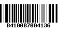 Código de Barras 8410087004136