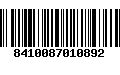 Código de Barras 8410087010892