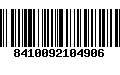 Código de Barras 8410092104906