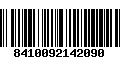 Código de Barras 8410092142090