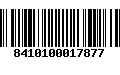 Código de Barras 8410100017877