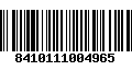 Código de Barras 8410111004965