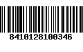 Código de Barras 8410128100346