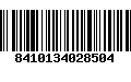 Código de Barras 8410134028504