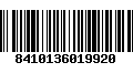 Código de Barras 8410136019920