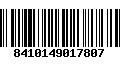 Código de Barras 8410149017807