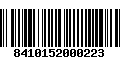 Código de Barras 8410152000223