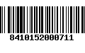 Código de Barras 8410152000711