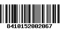 Código de Barras 8410152002067