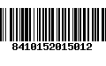 Código de Barras 8410152015012