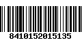 Código de Barras 8410152015135