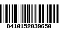 Código de Barras 8410152039650