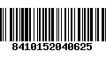 Código de Barras 8410152040625