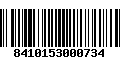 Código de Barras 8410153000734