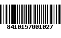 Código de Barras 8410157001027