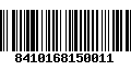 Código de Barras 8410168150011