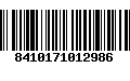 Código de Barras 8410171012986