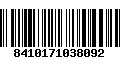 Código de Barras 8410171038092