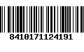 Código de Barras 8410171124191