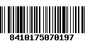 Código de Barras 8410175070197