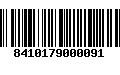 Código de Barras 8410179000091