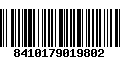 Código de Barras 8410179019802