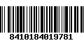 Código de Barras 8410184019781