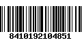 Código de Barras 8410192104851