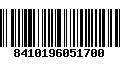 Código de Barras 8410196051700