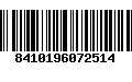 Código de Barras 8410196072514