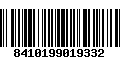 Código de Barras 8410199019332